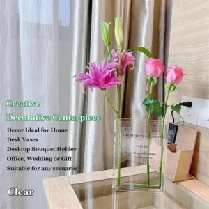 Book Flower Vase Acrylic Flower Pot