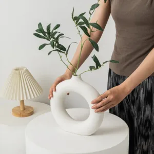 White Flower Vase