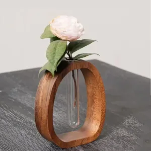 Walnut Solid Wood Flower Ware Vase